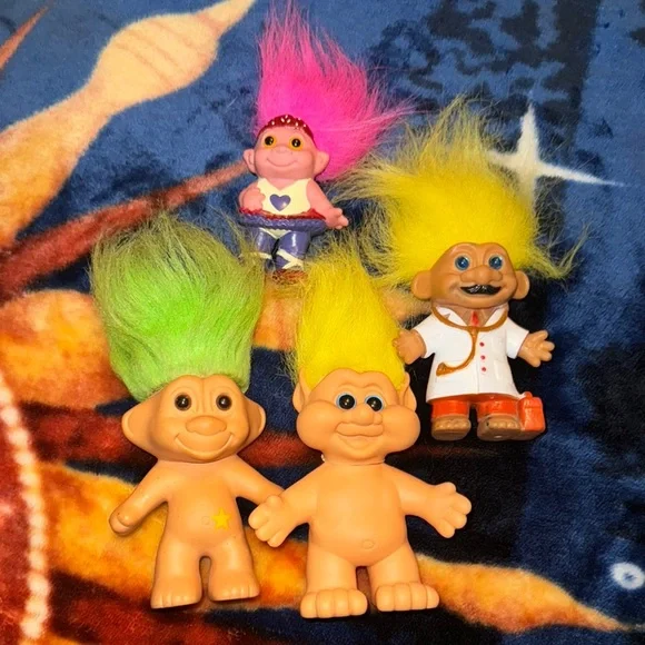 Colorful Troll Doll Set - Picture 2 of 7